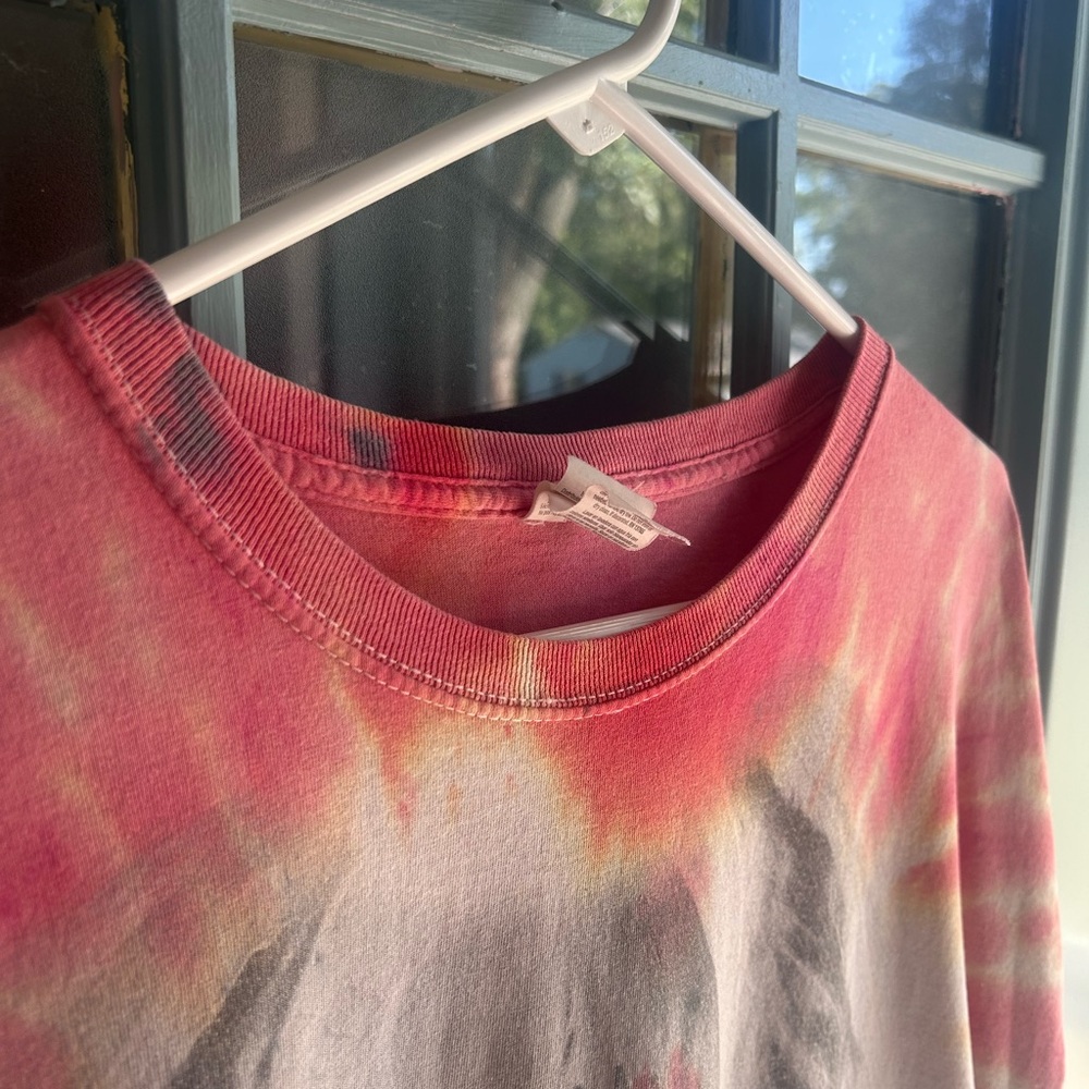 Vintage Y2K Grim Reaper Skull Wing Angel of Death Tie Dye Shirt Art Drawing 2XL - Picture 6 of 11